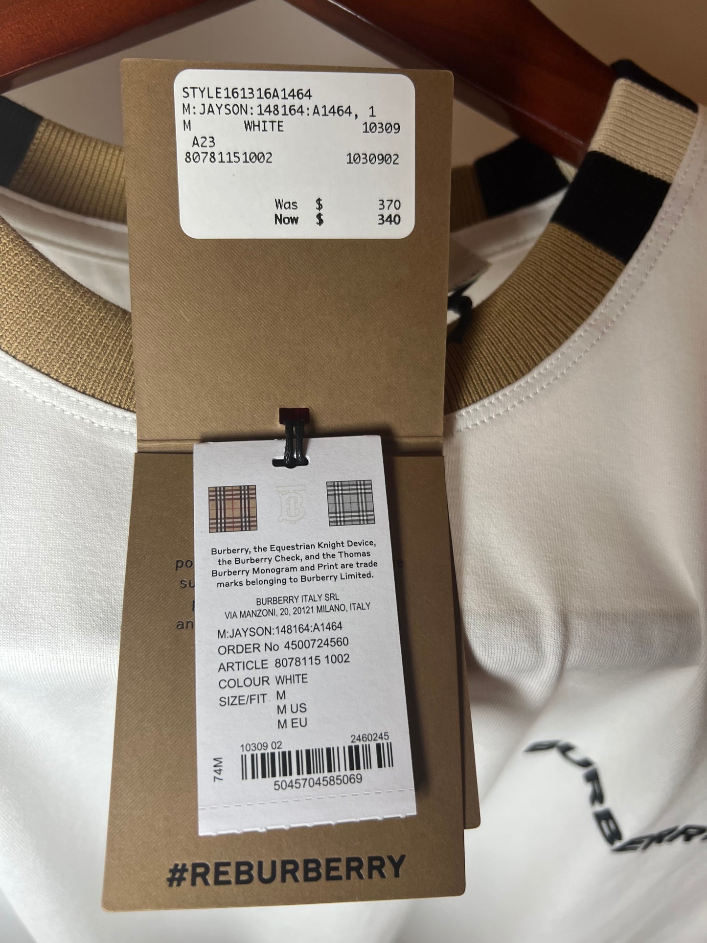 Burberry Jayson Icon Stripe T-Shirt